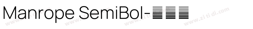 Manrope SemiBol字体转换